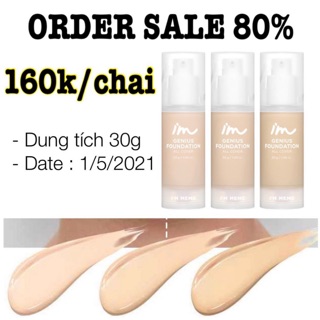 GOM ORDER SALE 80% I'm Meme I'm Genius Foundation All Cover (Kem Nền Siêu Che Phủ)👍🏻