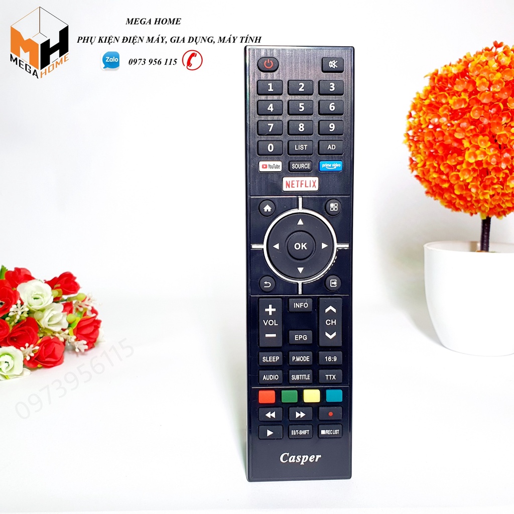 Điều khiển tivi Casper, remote tivi casper phím mềm bảo hành 1 đổi 1 30 ngày