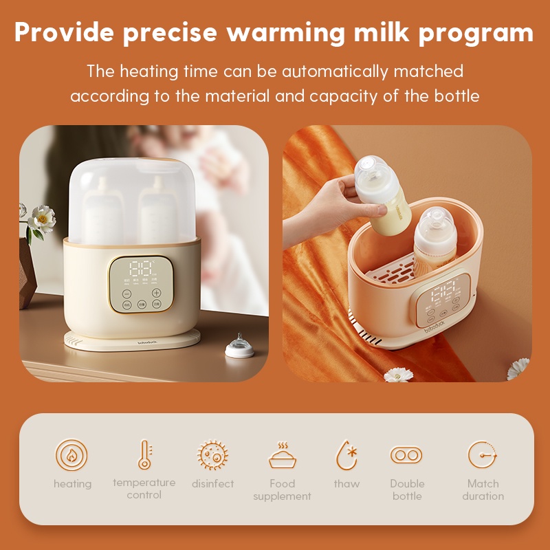 Máy hâm sữa và tiệt trùng bình sữa BOBODUCK F6265 thông minh đa năng