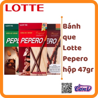 (Nhiều vị) Bánh que Lotte Pepero hộp 47gr
