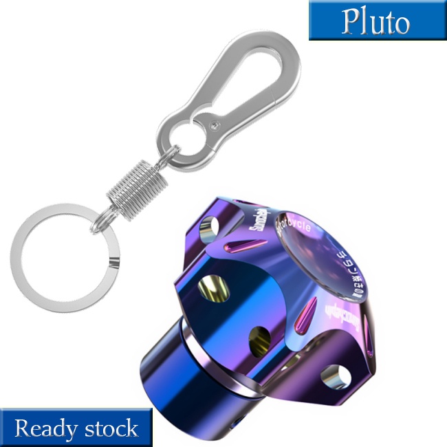 Móc khóa bằng titan mạ vàng họa tiết đầu lục giác dễ thương bắt mắt