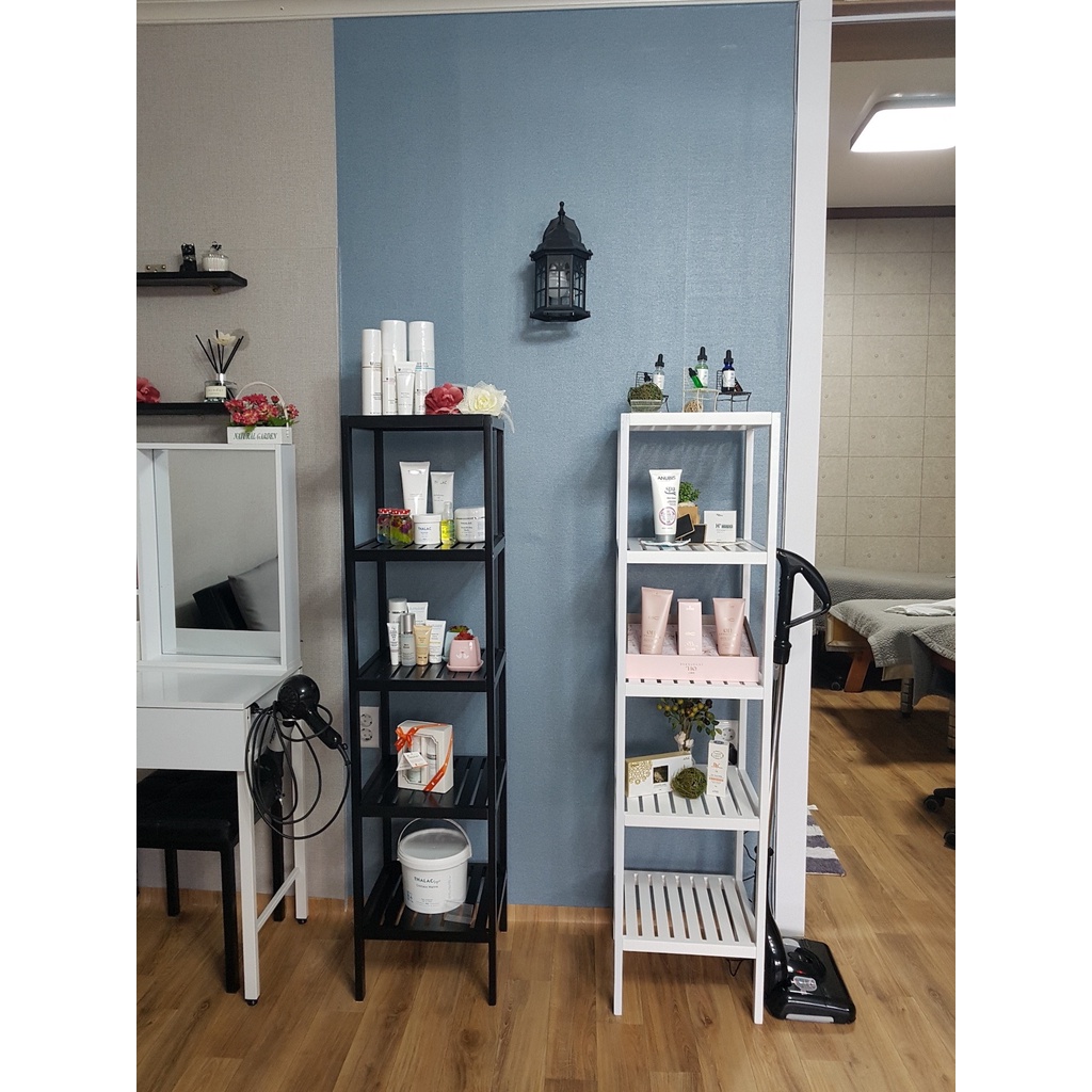 Kệ gỗ trang trí đa năng hình vuông 5 tầng màu đen - MW FURNITURE - Nội thất trang trí