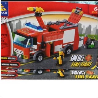 (RẺ VÔ ĐỊCH) Xe Đồ Chơi Lắp Ráp Xe Cứu Hoả 206 PCS