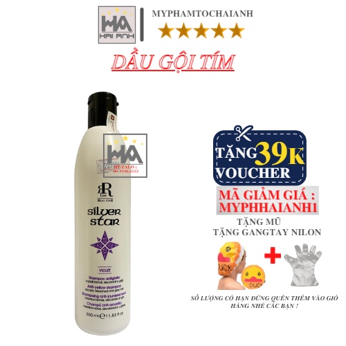 Dầu Gội Tím Khử Ánh Vàng, Chăm Sóc Tóc Giữ Mầu &amp; Tóc Tẩy ANTI-YELLOW SHAMPOO BLONDE BLEACHED AND GREY HAIR 350ML