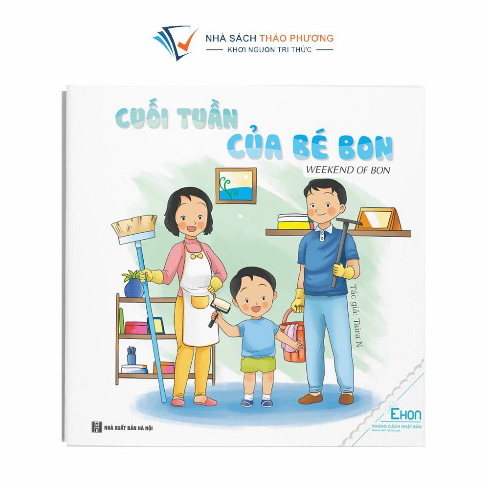 Sách - Ehon kỹ năng sống ngữ: Gia đình bé Bon (Combo 4 cuốn) - có file nghe Tiếng Anh