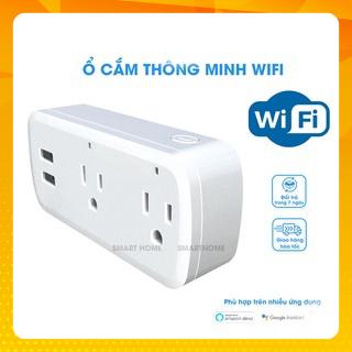 Ổ cắm điện USB wifi không dây nhiều lỗ đa năng, điều khiển bật tắt  qua điện thoại