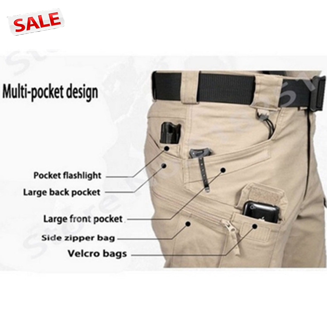 Quần dài có túi hộp phong cách tác chiến chống mòn thoải mái | BigBuy360 - bigbuy360.vn