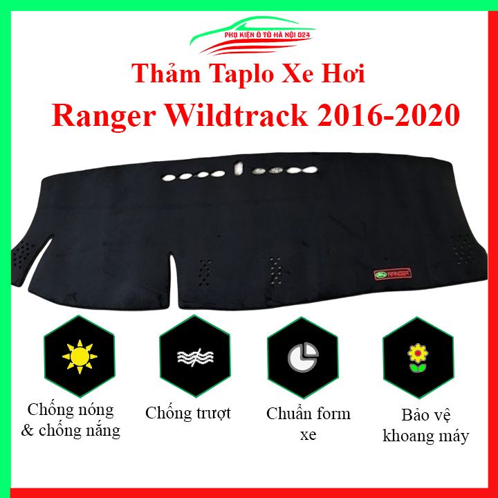 Thảm taplo xe ô tô Ranger Wildtrack 2016-2020 chống nắng nóng làm mát xe mở rộng tầm nhìn
