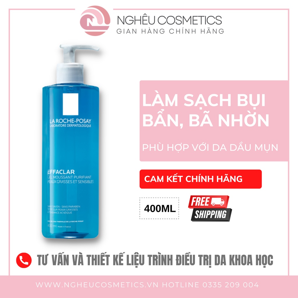Sữa Rửa Mặt La Roche Posay Cho Da Dầu Mụn Nhạy Cảm 400ml