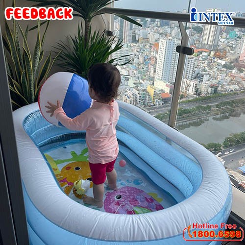 Bể bơi phao 3 tầng hình Oval 1m63 INTEX 57482