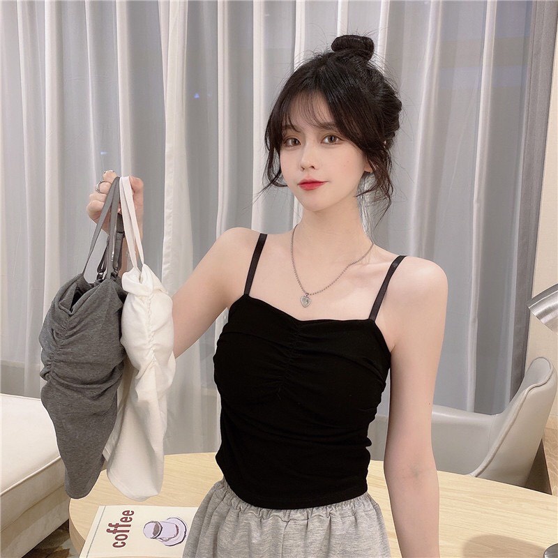 Áo bra nữ 2 dây, áo lót nữ nhúm ngực có miếng lót ngực dáng croptop sexy hàng Quảng Châu cao cấp Z5