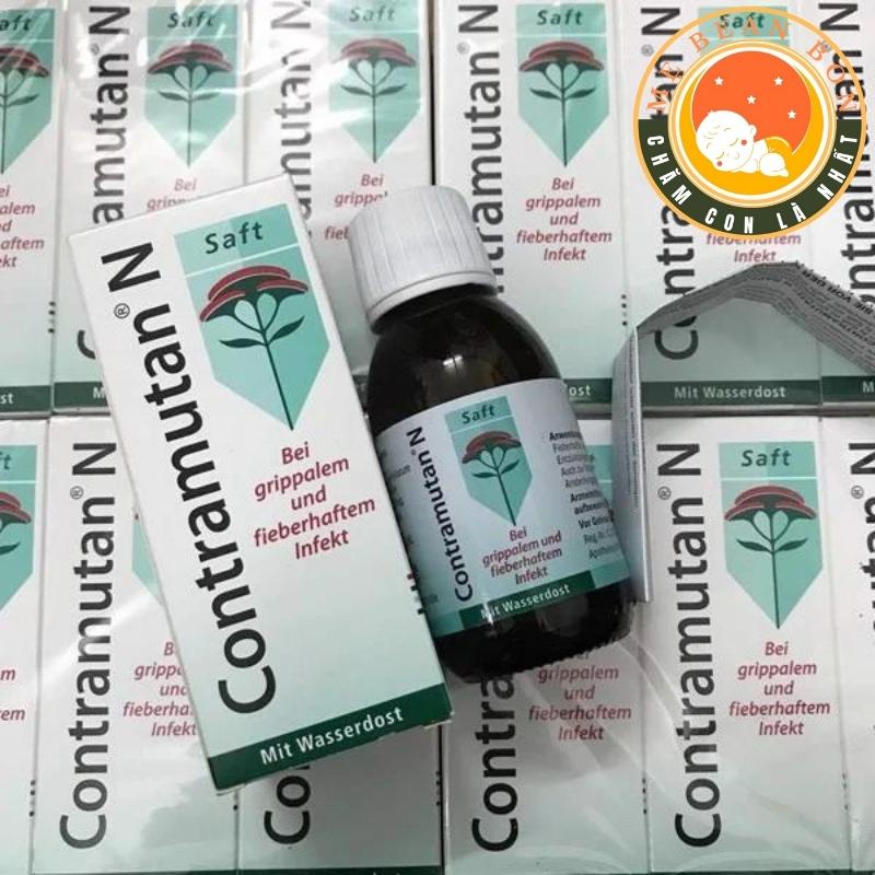 Siro Contramutan N saft của đức chống cảm cúm sốt ho viêm đường hô hấp, nhức đầu đau nhức mỏi người - mẹ bean bon
