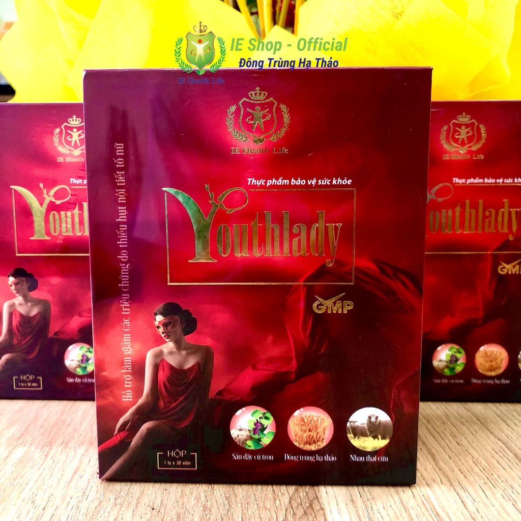 Viên uống tăng cường nội tiết tố nữ YouthLady - tăng cường sinh lý nữ (Sản phẩm đạt chuẩn GMP) - hộp 30 viên