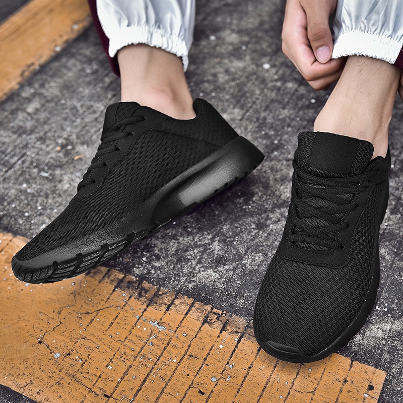 oversized men's shoes kasut sport lelaki black shoes men's shoes black shoes running shoes 46 black cloth shoes large size men's shoes  black shoes black sneakers running shoes men's shoes black canvas shoes 46 large shoes 45 46 black shoes