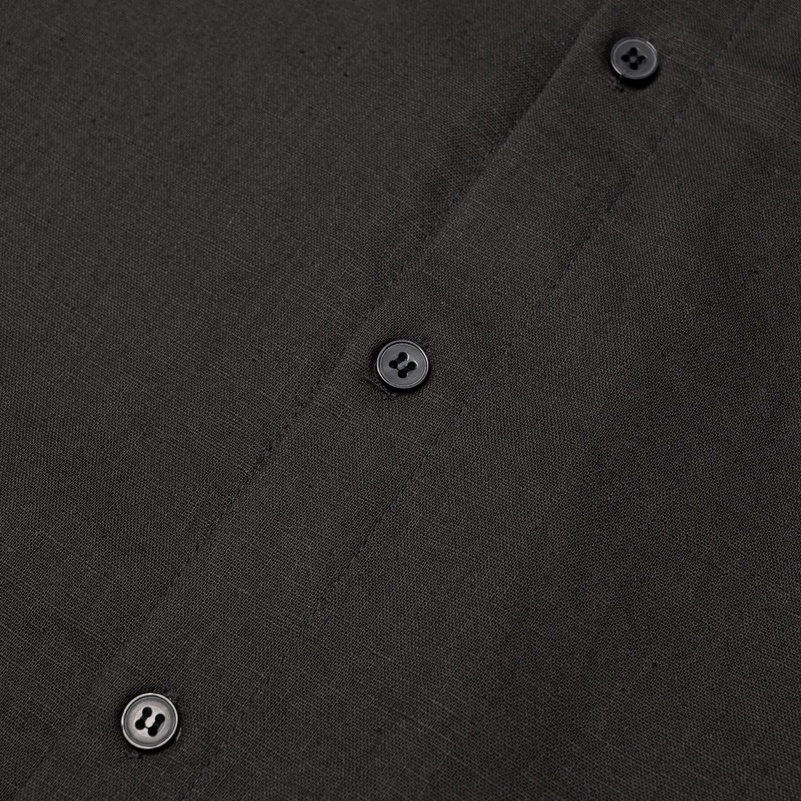 Áo sơmi cổ đức dài tay UNCLÉ Dark Gray Jacques