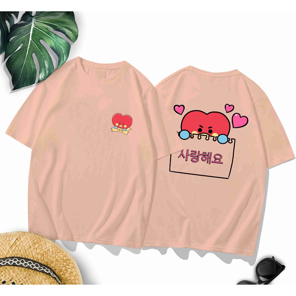 ÁO THUN UNI NAM NỮ (Raf) Bt21 OVERSIZE TSHIRT BTS BT21 ĐẸP CHẤT LƯỢNG