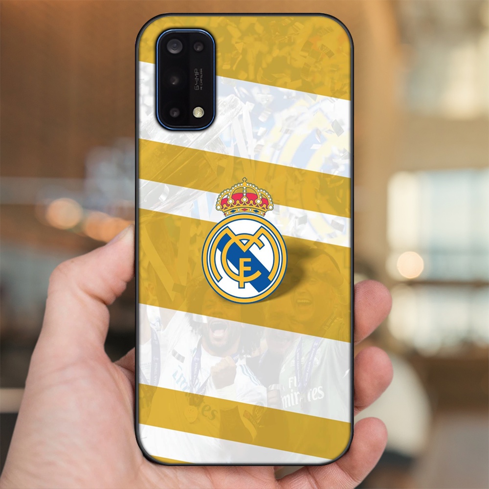 Ốp lưng Realme 7 Pro viền đen in hình Real Madrid