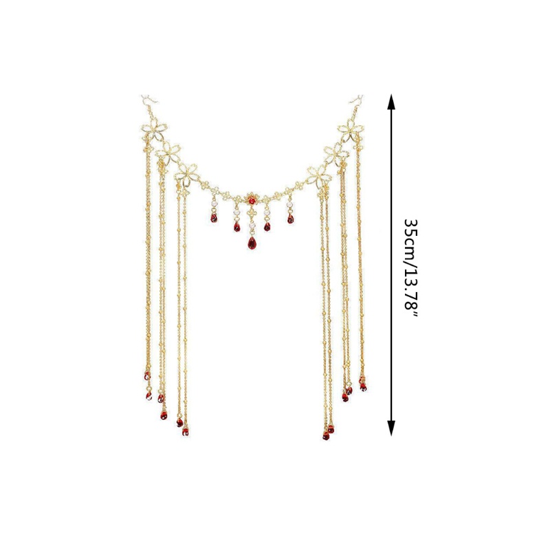 Chuỗi Dây Đeo Đầu Đính Đá Phong Cách Trung Hoa Xinh Xắn Cho Nữ