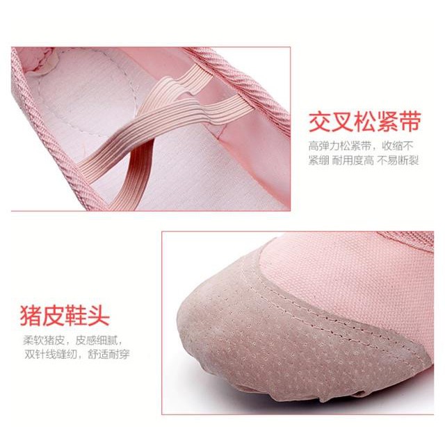 Ballet Giày múa màu đen sz 22-44
