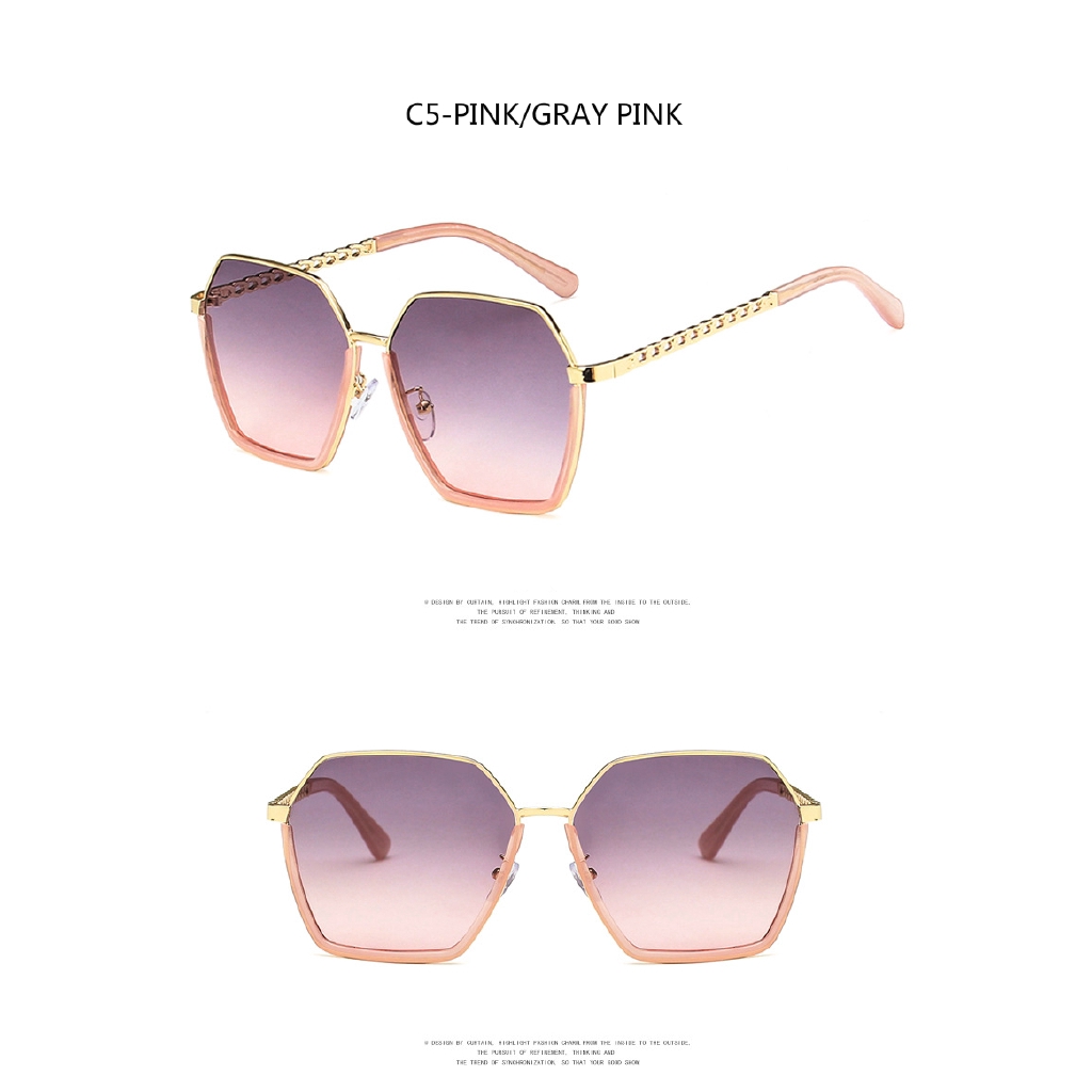 Kính mát Thời trang Hàn Quốc chụp hình đa giác đường phố cho nam và nữ