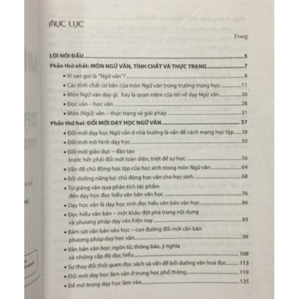 Sách - Môn Ngữ Văn và dạy học ngữ văn trong trường phổ thông