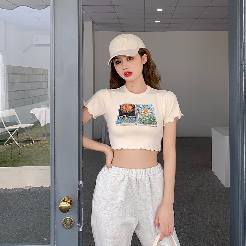 Áo thun croptop nữ tay ngắn Emilyshop
