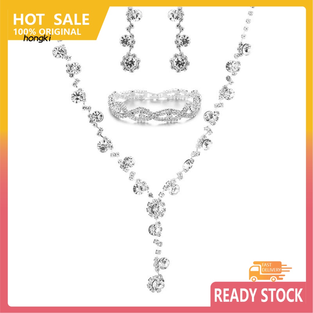 Set 2 / 3 Trang Sức Đeo Tai / Vòng Cổ / Vòng Đeo Tay Chống Biến Dạng Hình Mắt Cho Nữ