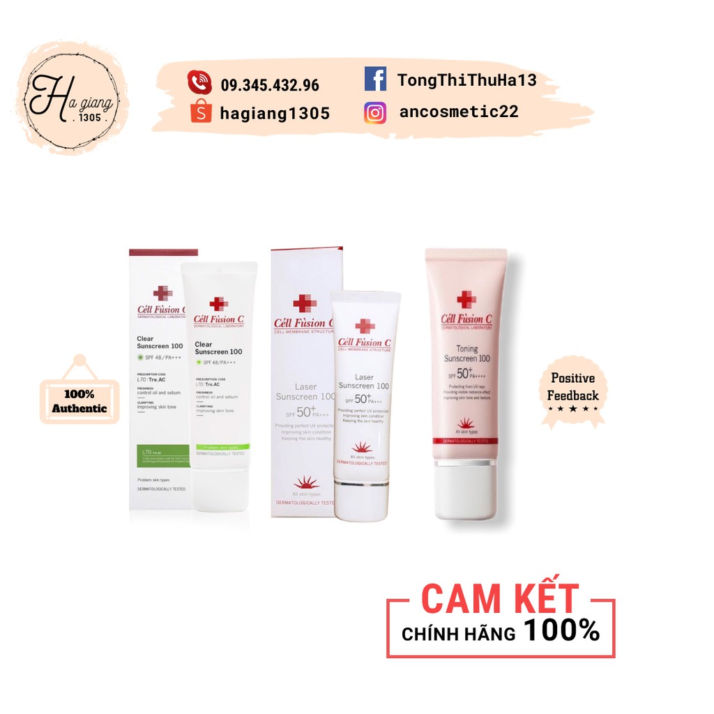 Kem chống nắng Cell Fusion C Laser - Clear - Toning Sunscreen 100 SPF50+/PA+++