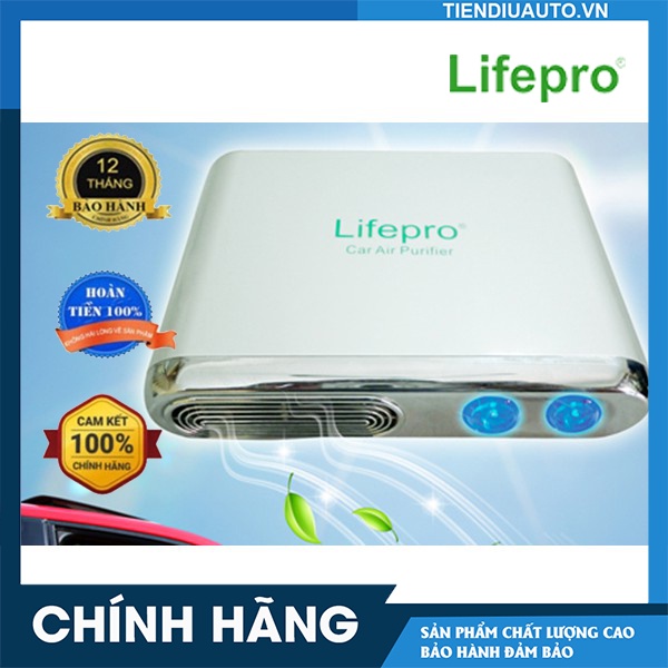 Máy Lọc Không Khí Ô Tô Lifepro - Máy Khử Mùi Xe Hơi Công Nghệ Nhật Bản Mẫu Mới 2022 - Bảo Hành 1 Năm