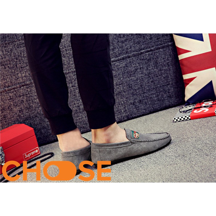 Giày Nam Choose Giày Mọi Nam Vải Nhung Phối Dây Viền Màu Đỏ Xanh Rêu Đẹp Mắt G34K2 | BigBuy360 - bigbuy360.vn