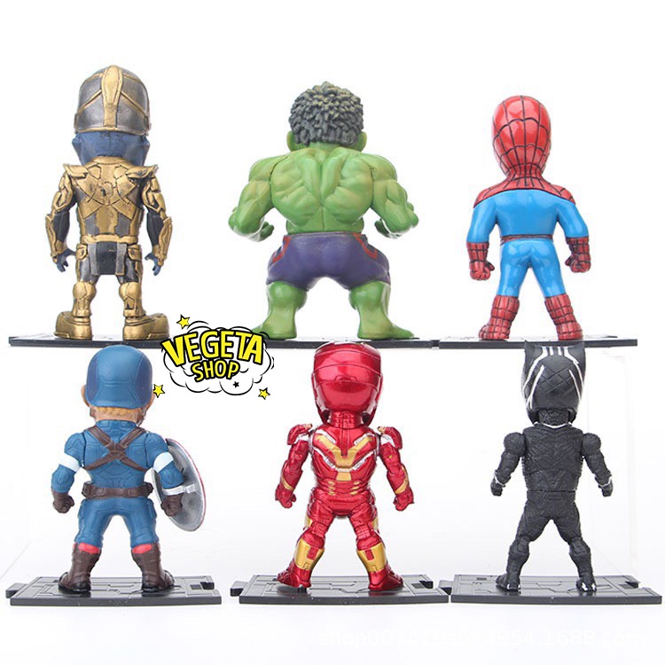 Mô hình Avengers Marvel - Hulk Iron Man Captain Spider Man Thanos Wakanda Black Panther - Siêu anh hùng - Cao 10~11cm