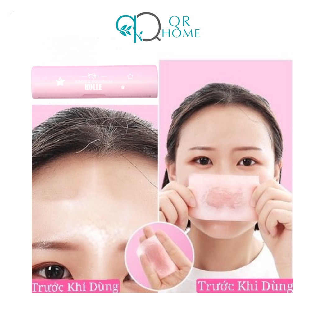 Giấy thấm dầu Holle giúp thấm hút nhờn, bụi bẩn trên da, ngăn ngừa viêm mụn, mụn đỏ làm trắng da, căng mịn dạng cuộn 5m | BigBuy360 - bigbuy360.vn