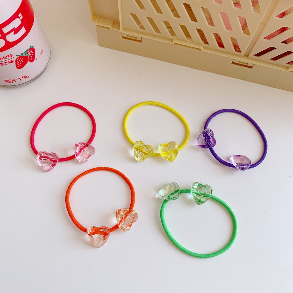 Dây cột tóc thun đính hạt xinh xắn ulzzang