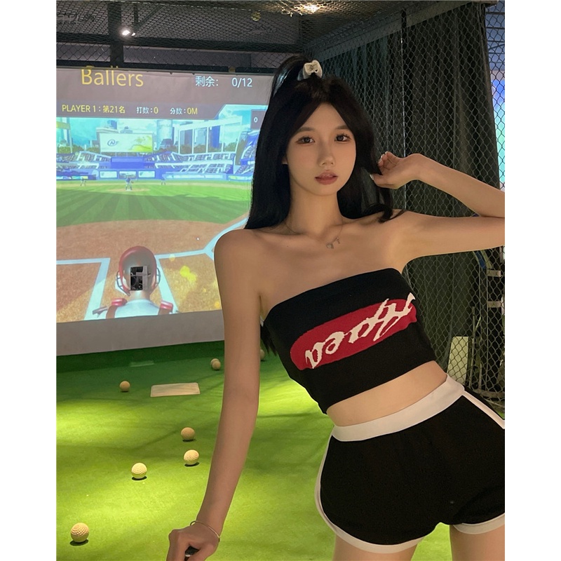 Cocory vn Áo Croptop Dáng Ôm In Chữ Thời Trang Mùa Hè Quyến Rũ Cho Nữ