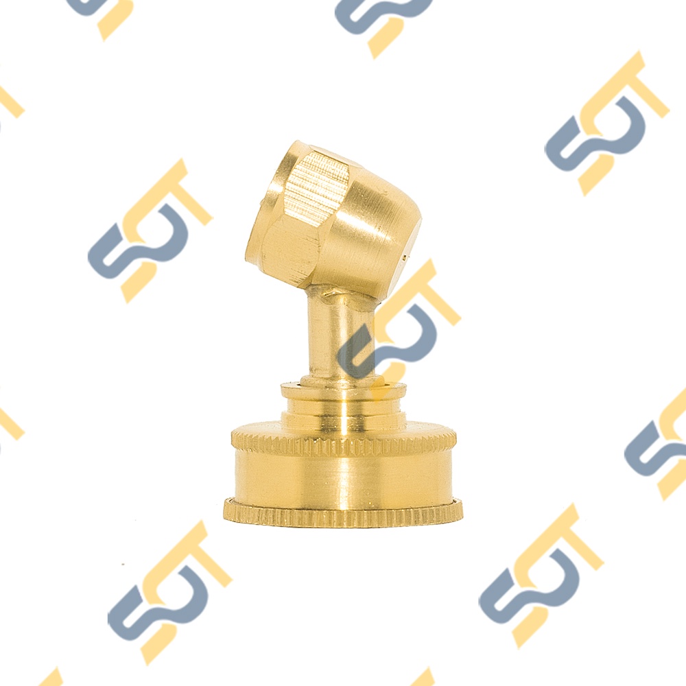 [PHUN TIA NƯỚC] Đầu phun CONG ren trong G 1/4 13 ứng dụng béc phun bình xịt chất lỏng &amp; tưới cây - Bằng đồng