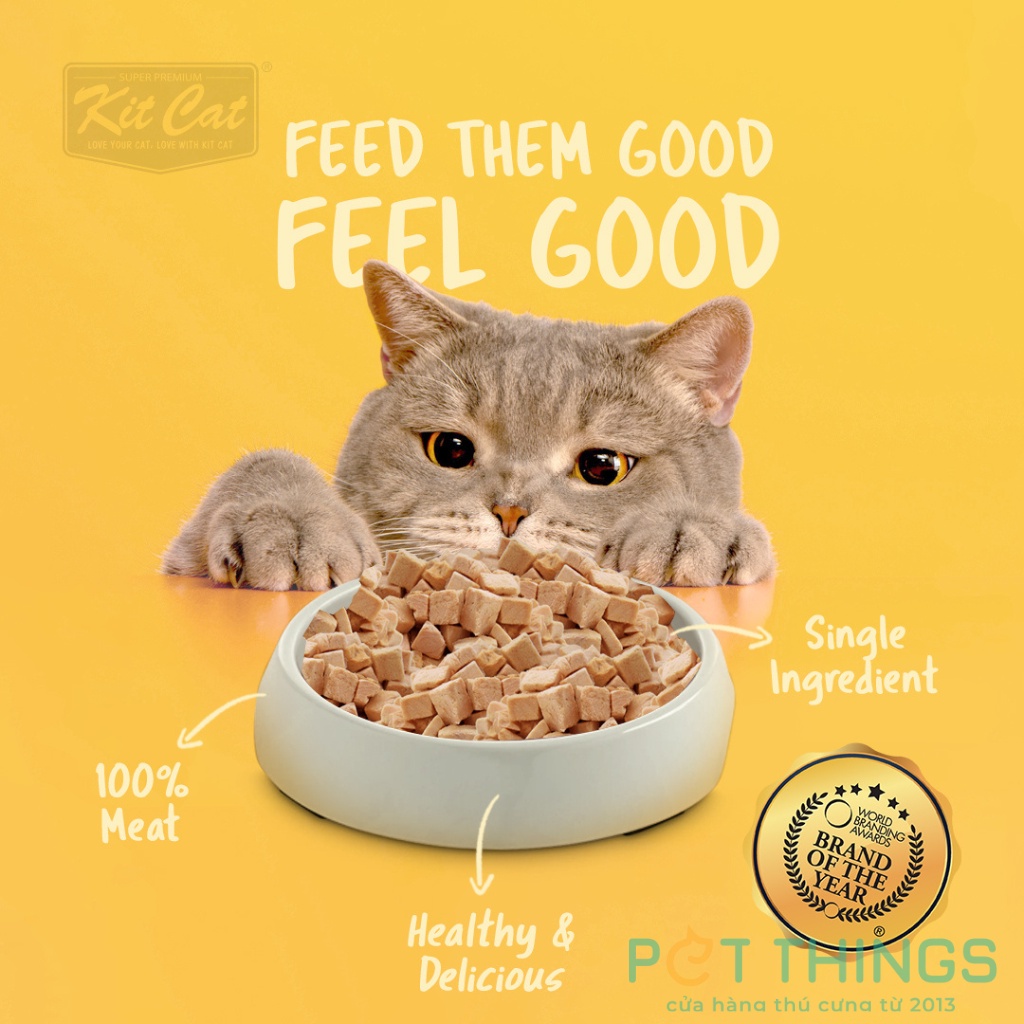 Thịt sấy cho mèo Kit Cat FreezeBites 15g ăn vặt thưởng