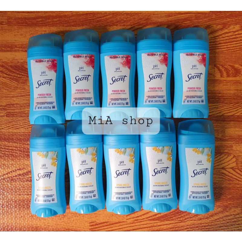 Lăn khử mùi dạng sáp Secret Invisible Deodorant 73g