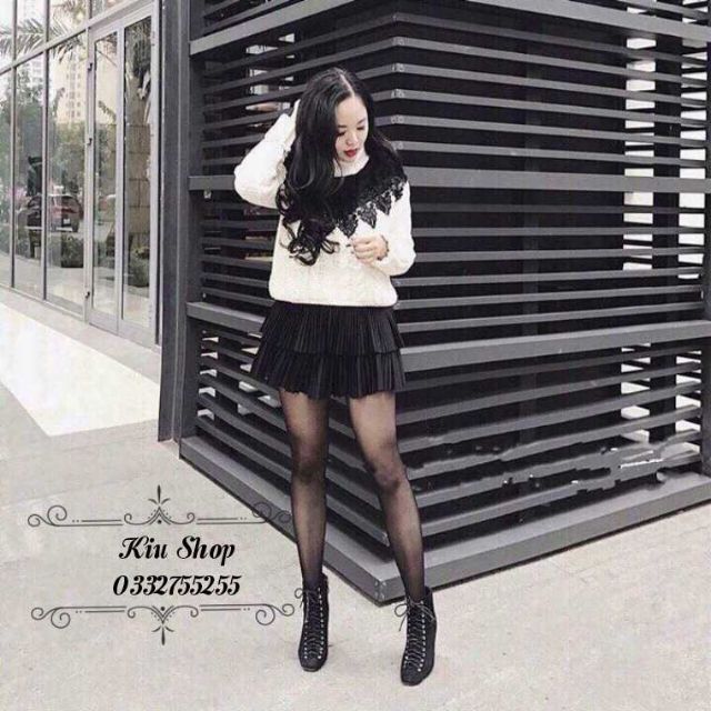 Chân váy 2 tầng dập ly có quần trong - Chân váy ngắn xếp ly QC sang chảnh | BigBuy360 - bigbuy360.vn