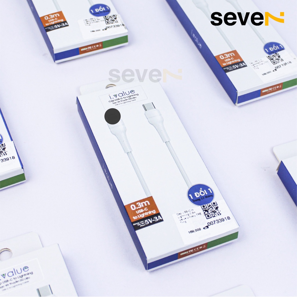 Cáp sạc nhanh I.value 0.3M cho IP