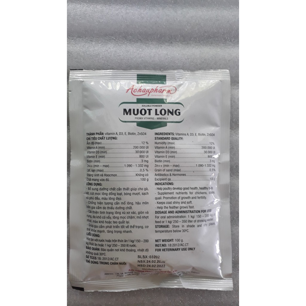 Mượt lông gia cầm 100g