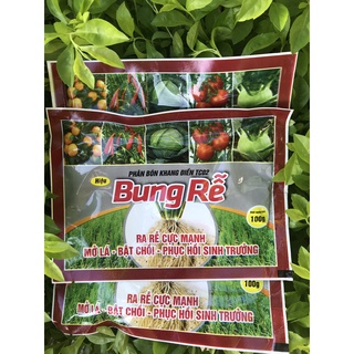Phân bón kích rễ nhanh, giải độc, bung chồi, xanh lá đẻ nhánh- gói 100gr