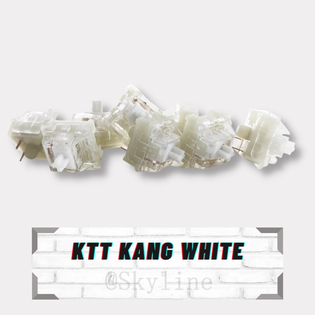 Bộ 10 / 30 Bàn Phím Cơ Chơi Game Ktt Kang White   Kt Kang White V3 2023 Dành Cho Bàn Phím Cơ - Tuyến Tính - Màu Trắng Kt Kang