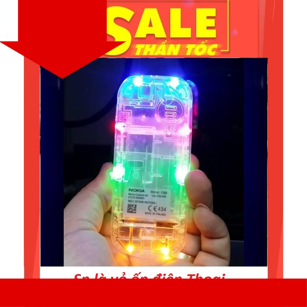 (Không Phải ĐT)Combo Vỏ Trong+ Sườn led trong suốt nokia 1280