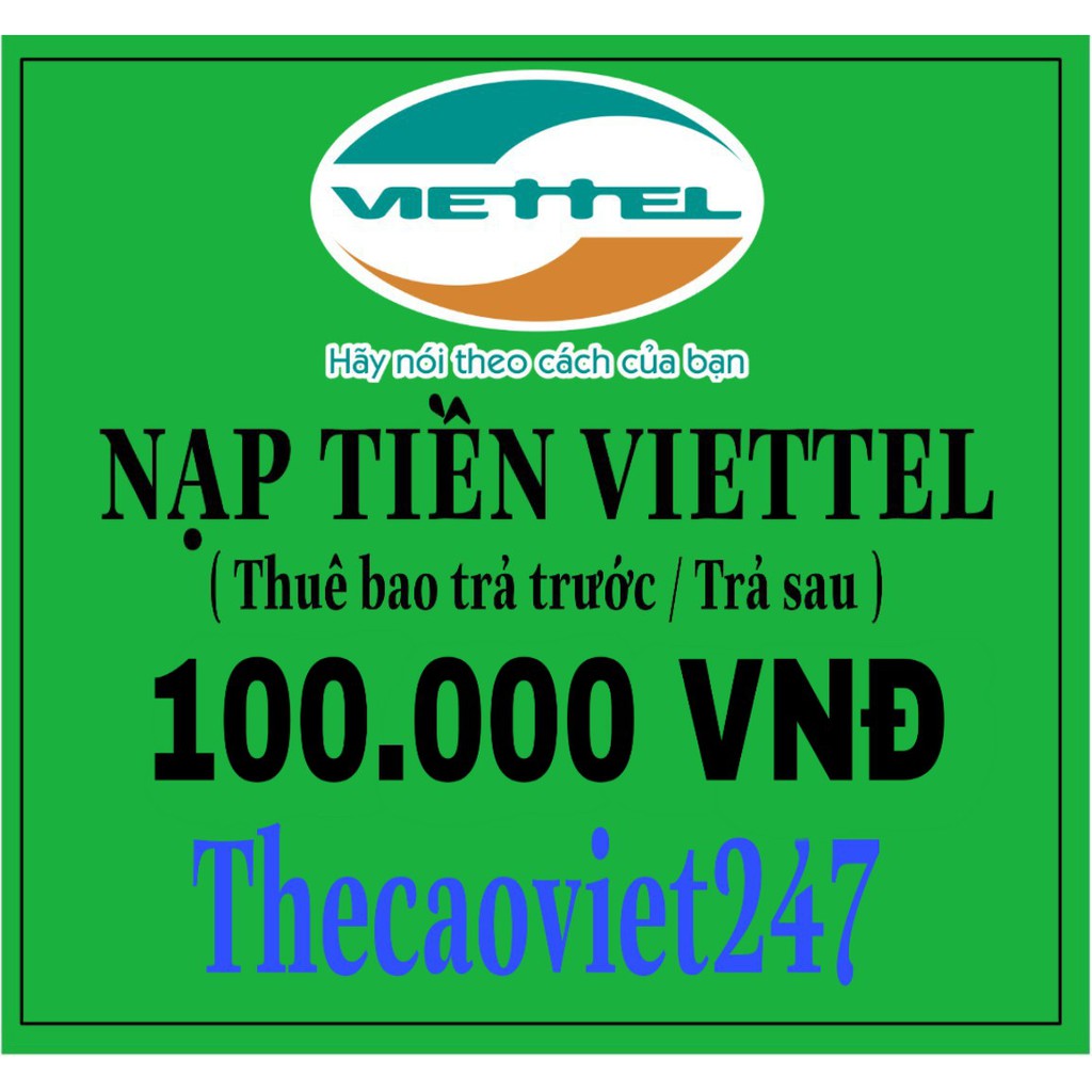 Thẻ Viettel 100k