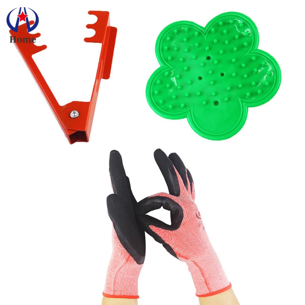 3 Dụng Cụ Tuốt Gai Hoa Hồng Cầm Tay Kích Thước Nhỏ Gọn Kèm Găng Tay Kkc4050