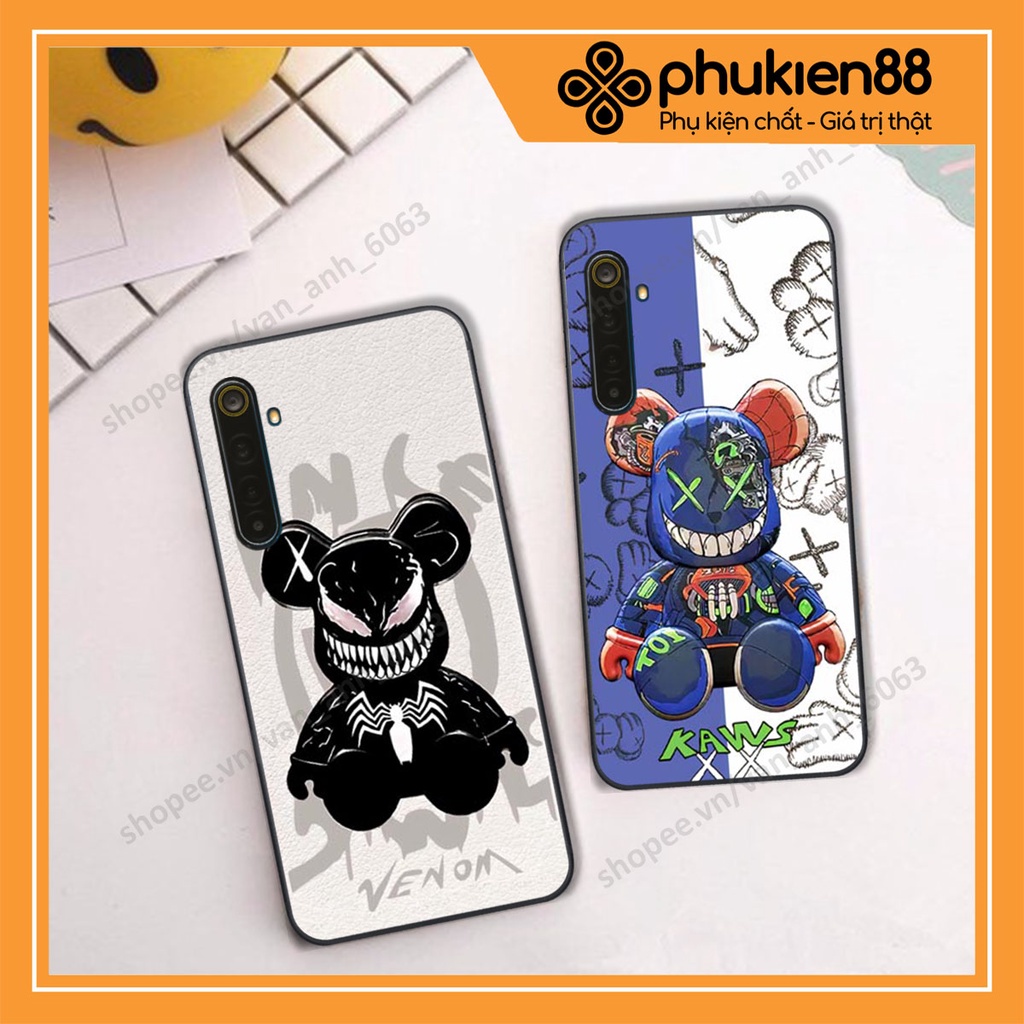 Ốp lưng Realme 5 / 5 Pro / C3 hình kaws, bear brick, venom thời trang siêu ngầu