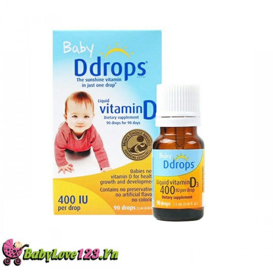 Baby Drop Vitamin D3 cho bé từ sơ sinh của Mỹ date 2024