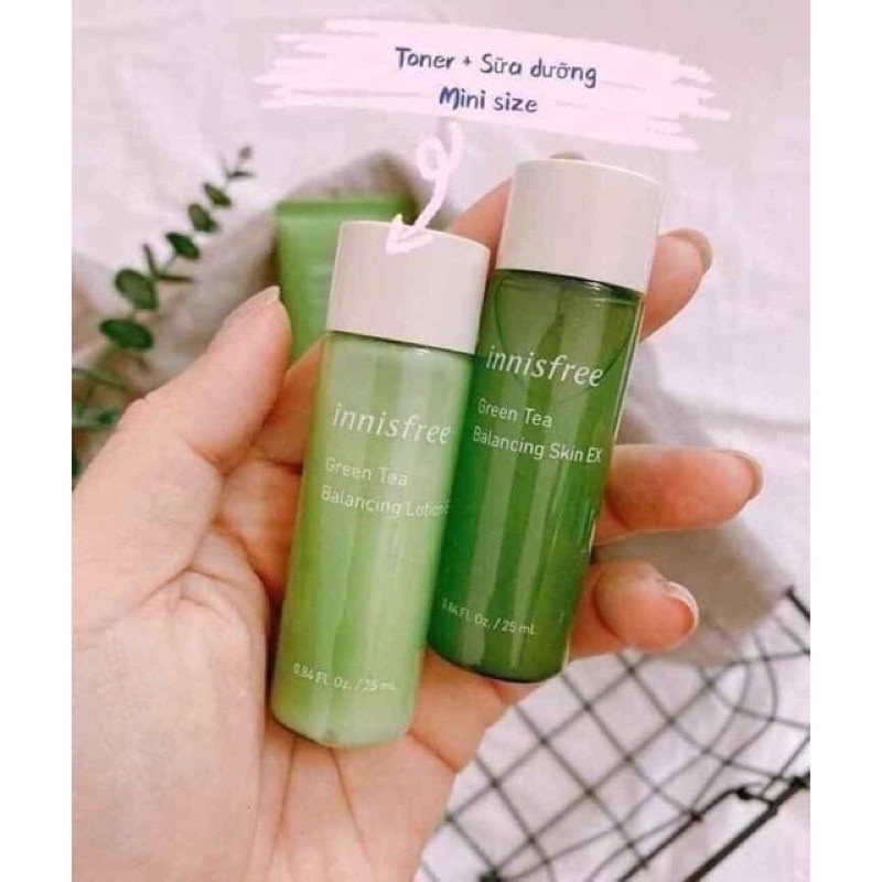 Bộ Dưỡng Da Trà Xanh 6 Sản Phẩm Innisfree Green Tea Balancing Skin Care Trio Set EX