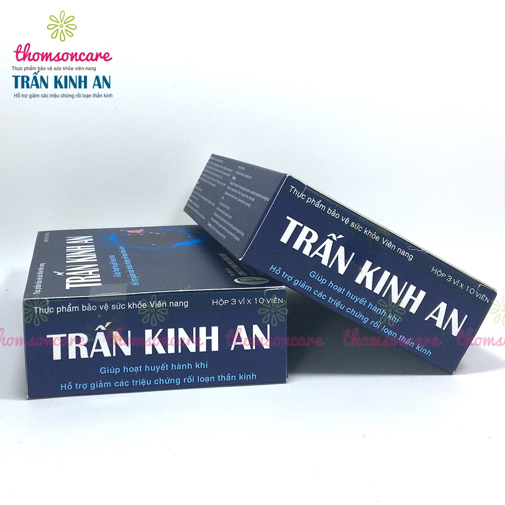 Trấn kinh an - hỗ trợ giảm rối loạn thần kinh, mất ngủ, đau đầu - Hộp 30 viên từ Hoàng kỳ, đan sâm và thảo dược