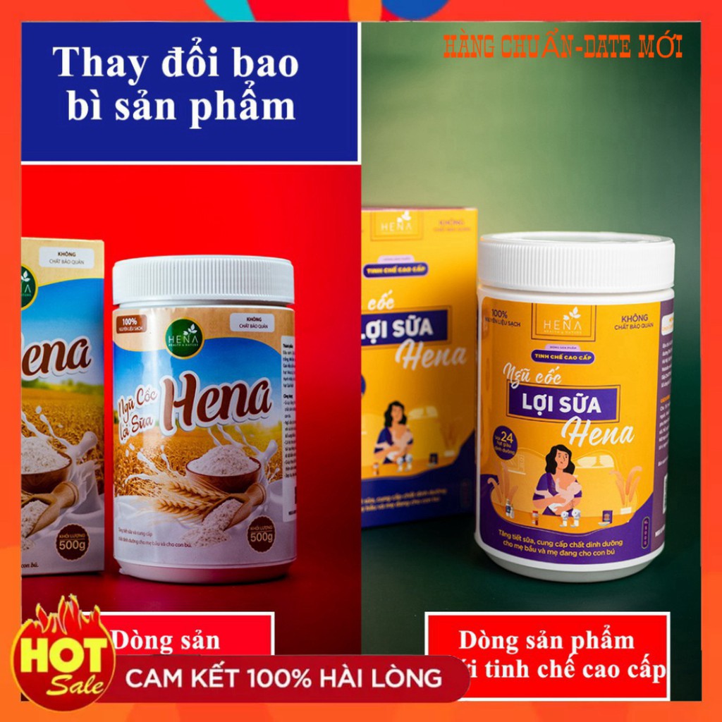 Ngũ Cốc Lợi Sữa Hena 500g , Ngũ Cốc Bà Bầu 100% Thiên Nhiên Sữa Về Nhiều - Nhanh - Đặc Sau 3 Ngày [Chính Hãng]